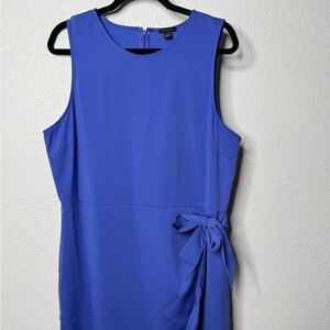 Ann Taylor Factory Sleeveless dress in periwinkle with Faux and Tie Size 16